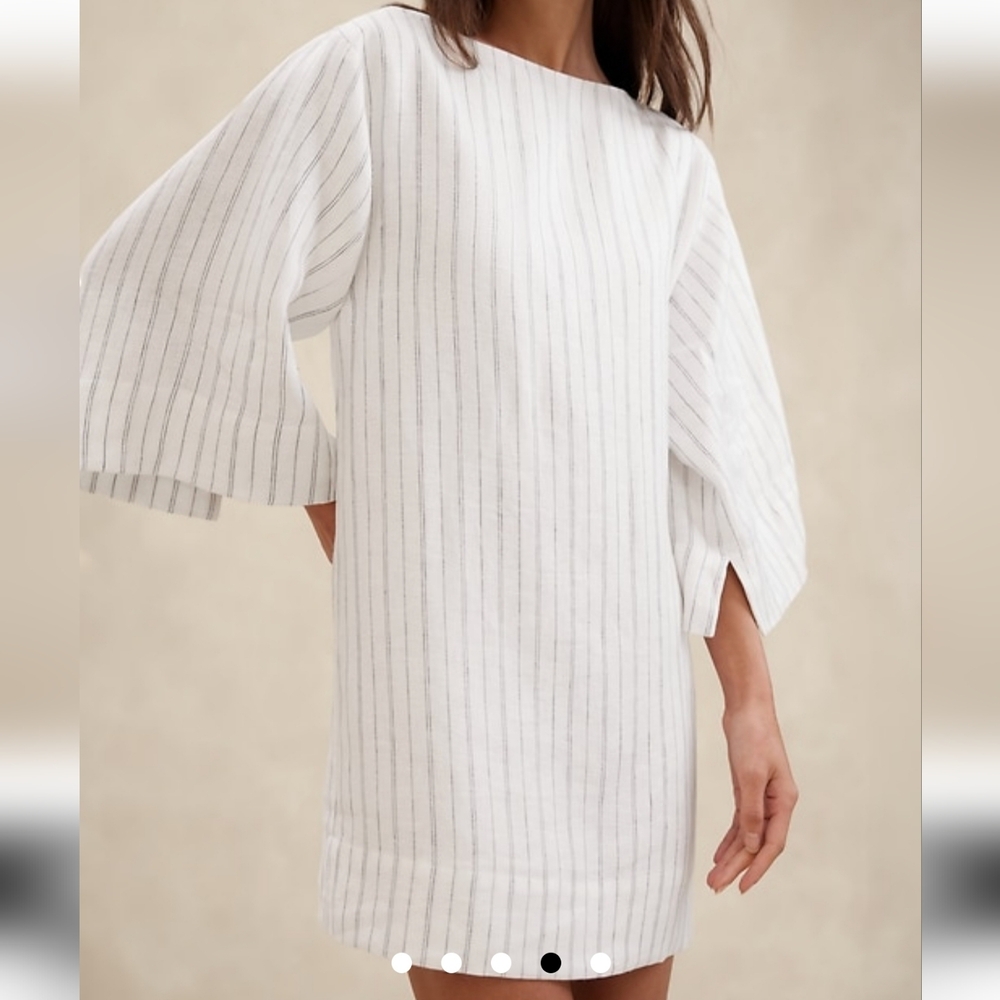 Banana Republic Ella Linen Mini Dress Size 6 Tall